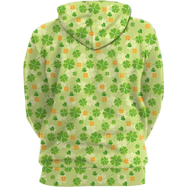 Herr långärmad huvtröja Halloween rolig besättning hals sweatshirt med känguruficka jul flerfärgad 3D-tryck tröja tröja（Storlek：M） Style15 M
