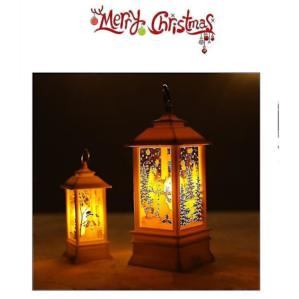 Julelykt Lysestake Lampe Nattlys Skrivebord Julepynt white Big