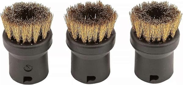 Damprenser rundbørstesett med messingbust, svart, 4,0 cm*2,5 cm