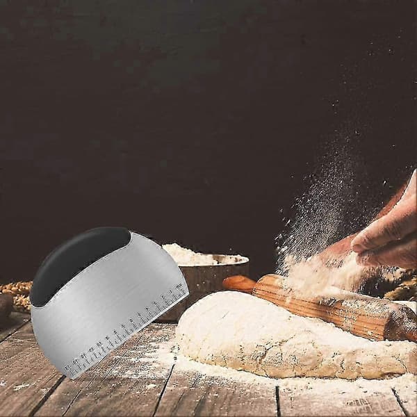 Deigskrape i rustfritt stål med skala Flerbrukskutter for bakverk og mel