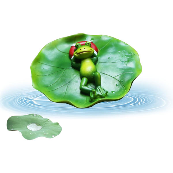 Flydende frø til damornamenter Frø damornament Frøharpiks Flydende frøstatue Sød fiskefrøskulptur til have dam poolindretning
