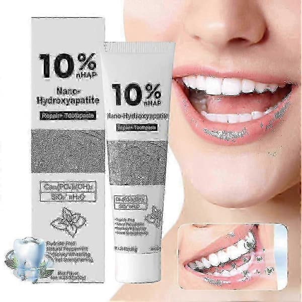 10%nhap Nano Hydroxyapatite Fluoridfri Emaljreparation Vitgörande, Sval Mint Fräsch Andedräkt