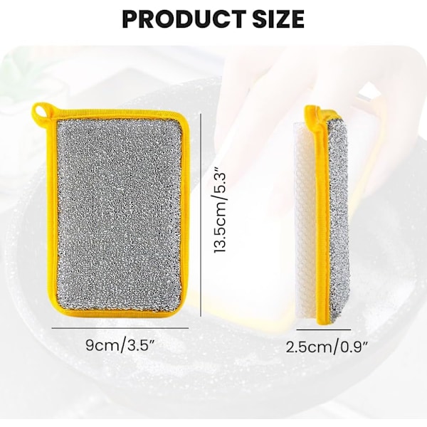Disksvamp, dubbelsidig köksdisktrasa, absorberande svamp för flera ändamål, diskrengöringsdyna för skålar, diskmaskin för kök 10pcs
