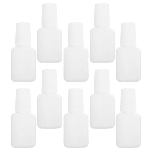 22st Tomma Topplackflaskor Nagellacksburk Provburkar 10ml Flaskor med Borste