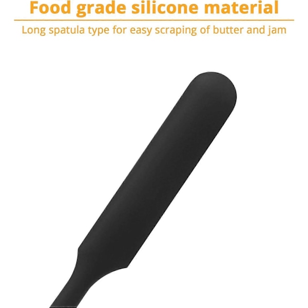 2 kpl Silikonilasta monipuolisiin keittiötehtäviin, ergonominen muotoilu joustavalla kärjellä ja tukeva metalliydin tarttumattomaan turvalliseen ruoanlaittoon Nordic purple 24*2.3cm
