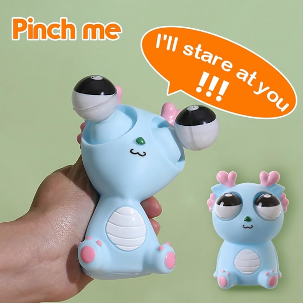 Squeeze Stress Relief Toy Ögonpoppande Drake Rolig Ögonboll Sprängleksaker Pop Out Eyes Leksak för Födelsedagspresenter, Festfavoriter, Perfekt Present för Alla Tillfällen Red