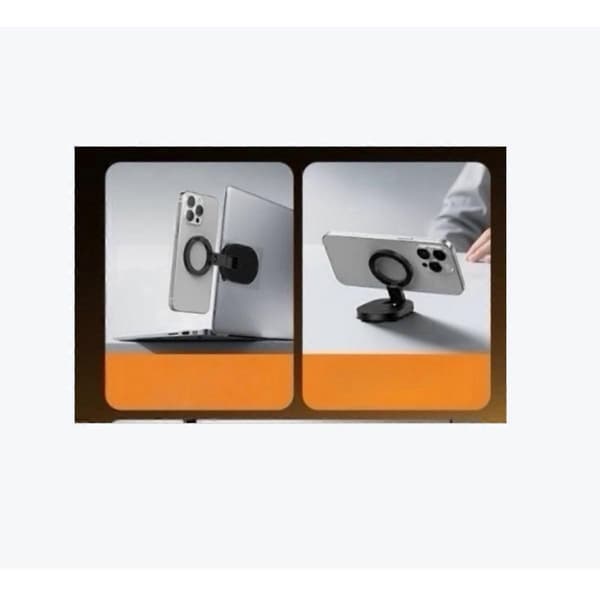 Justerbart dobbeltsidet magnetisk telefonstativ – foldbart ABS-stativ med dobbeltsidet magnetisk a