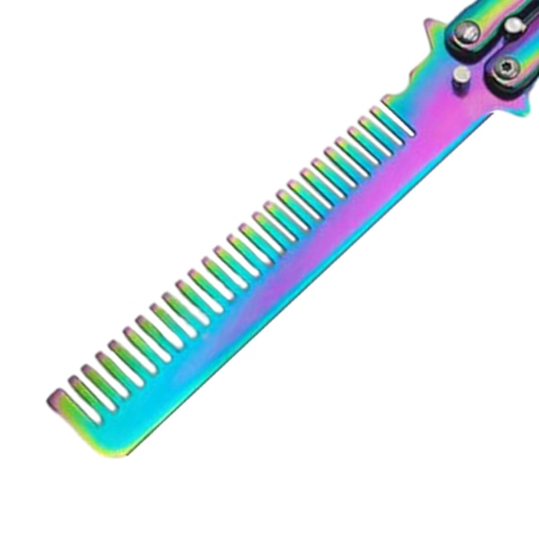 Butterfly Comb Moustache Metal Folding Practice Tool Comb for Training