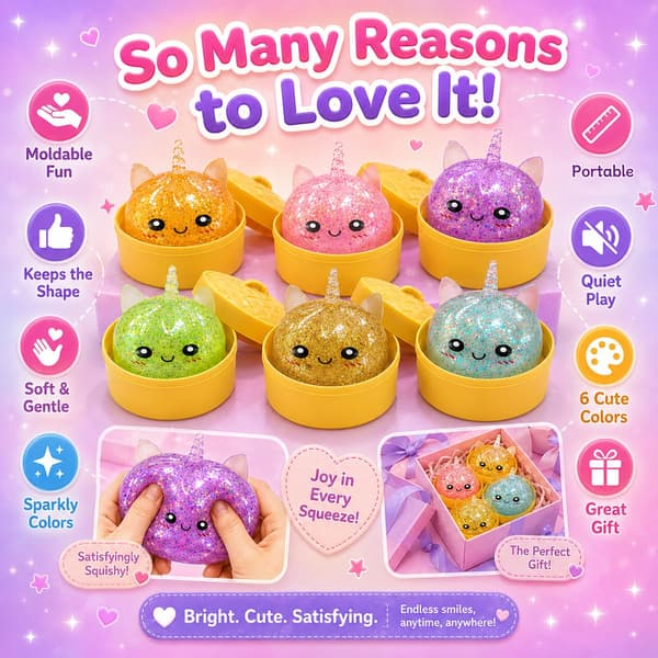 Dumpling Squishies Fidget-lelut, Sininen Squishy Dumpling Puristuslelu