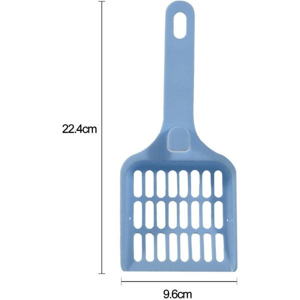 2-pak med katteskovle i plast, kattebakkeskovle, kæledyrssigteskovle, værktøj til rengøring af kattegrus