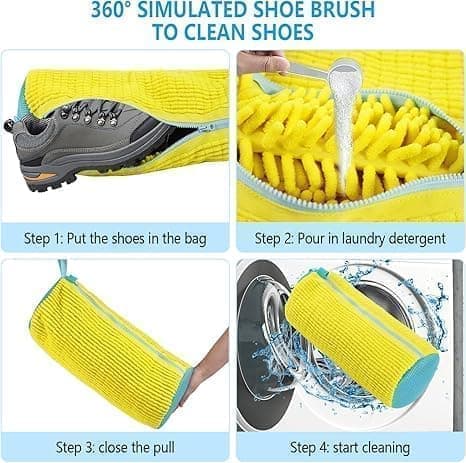 Shoe Laundry Bag – Laundry Bag with Zipper - 360-degree full coverage cleaning