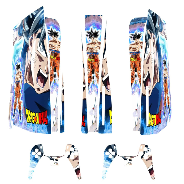 Självhäftande hud - Kompatibel med PS5 - Omslag för att anpassa konsolen - Avtagbar vinylfilm - Matt satin HD-kvalitet (Disk, Dragon ball)