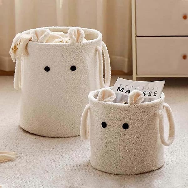Lamb Wool Laundry Basket Cute and Practical Storage for the Home
