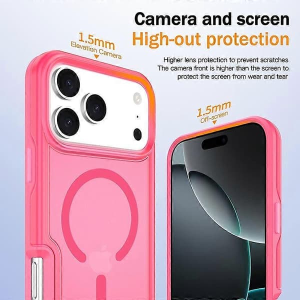 Magnetisk Soft-Touch Cover Kompatibel med iPhone 17 Pro Magsafe & Trådløs Opladning