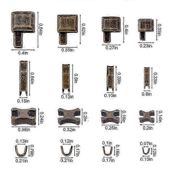 120 dele lynlås reparationssæt - Tøj metal tilbehør 123pcs