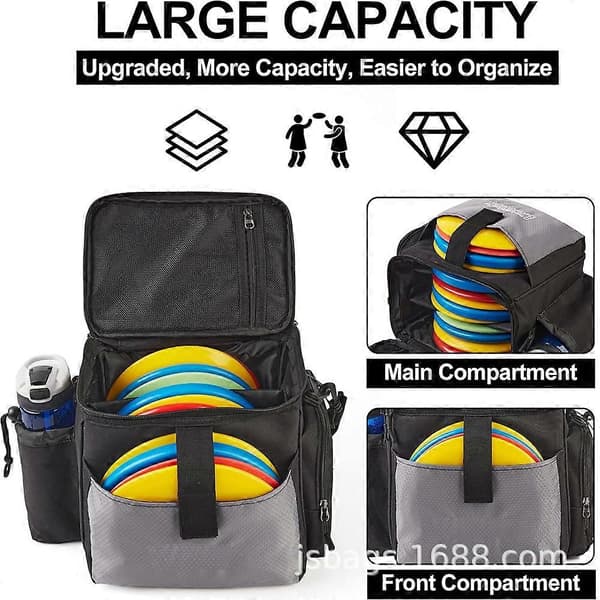 Disc Golf Bag för 13+ diskar, Vattenflaskhållare