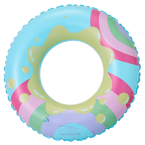 Oppblåsbar badering for barn, badering poolbøye, retrostripet PVC oppblåsbar bøye poolbøye Lucky bubble (blue) Suitable for ages 2-4
