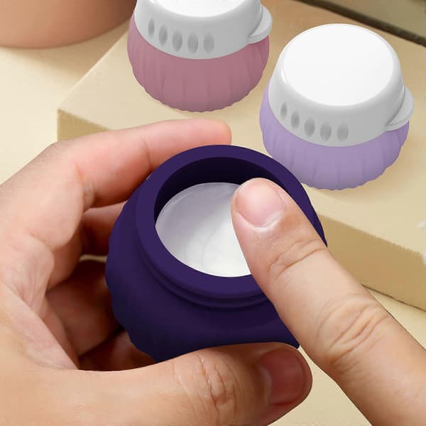 Travel Size Silicone Cream Jars 4-pack Leak-proof