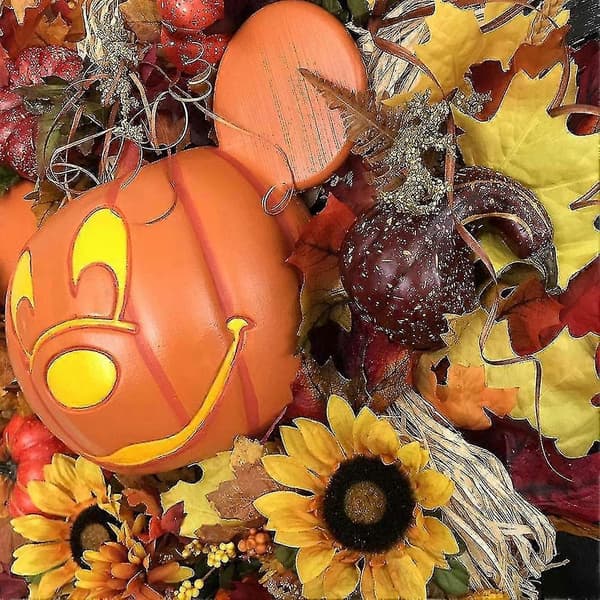 Musse Pigg Pumpakrans Dekor, Höst Halloween Julkransar Dörr Disney, Ny 2026