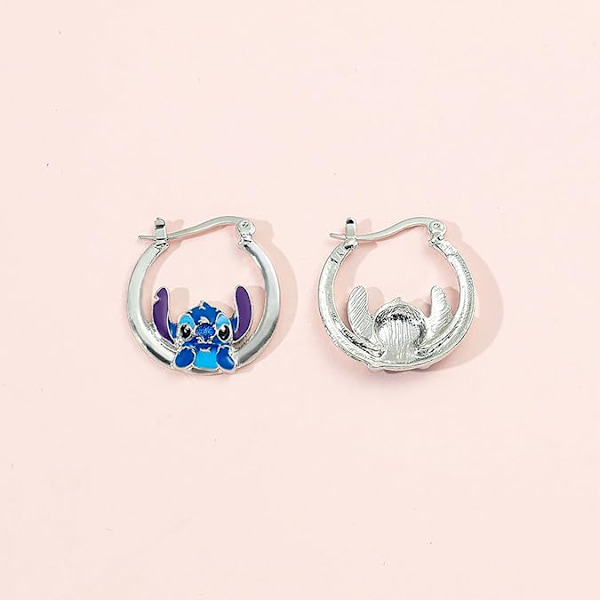 Stitch-örhängen Present till flickor - Ohana betyder familj Stitch och Scrump örhängen Födelsedagspresent till dotter eller barnbarn