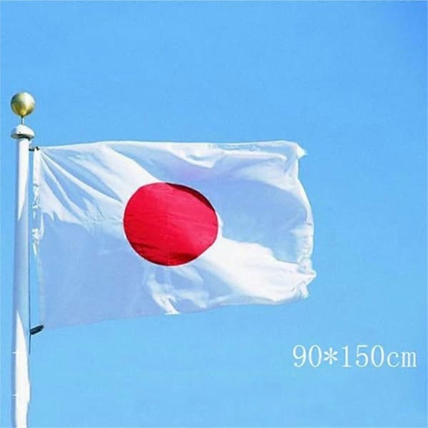 90x150cm 3x5ft Japan Flagg Polyester Nasjonalflagg med Maljer for Utendørs Innendørs