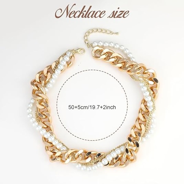 Guldbelagte halskæder til kvinder Trendy Retro Coin Pendant Guld Halskæde Dainty Chunky Link Chain Choker Halskæder til piger Smykker Fødselsdagsgaver