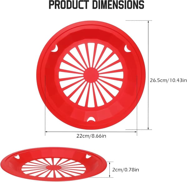 Reusable Plastic Plate Holders, 10 Inch, Heavy Duty with Snap Grooves, Dishwasher Safe (5 Pcs)