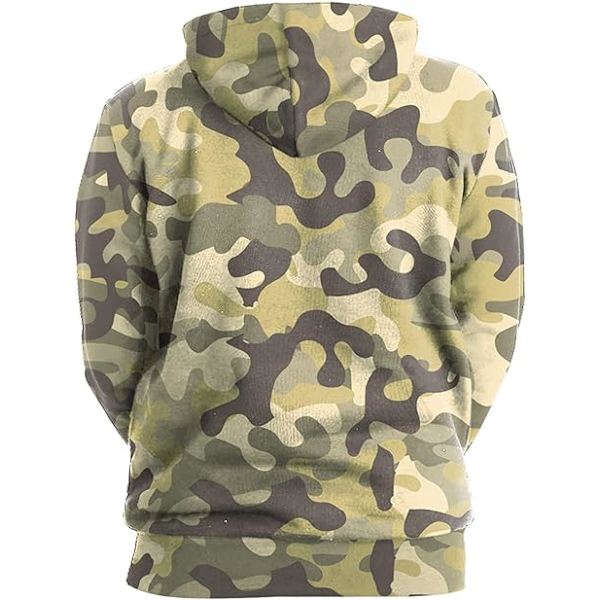 Herr långärmad huvtröja Halloween rolig besättning hals sweatshirt med känguruficka jul flerfärgad 3D-tryck tröja tröja (storlek: M) Style11 M