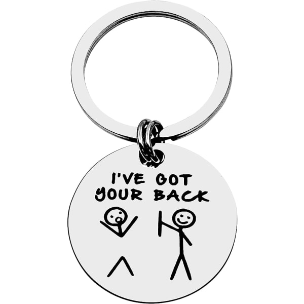 Funny Friendship Gifts for Women Men, Best Friend Keychain for Friends BFF Besties Companion, I've Got Your Back Key chain