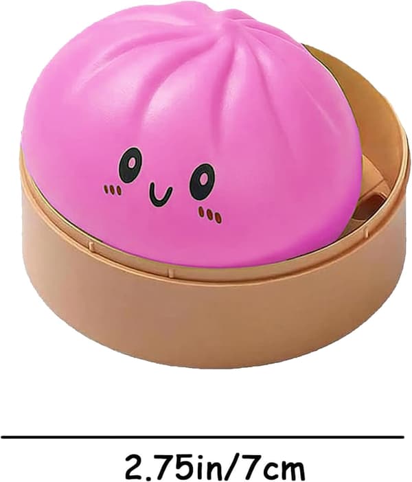 Dumplings Squishy Mystery Mini Dumplings Squishy Stressbolde Fidget Sensorisk Legetøj Blød Klemme Dekompression Dej (Lilla-A) Pink