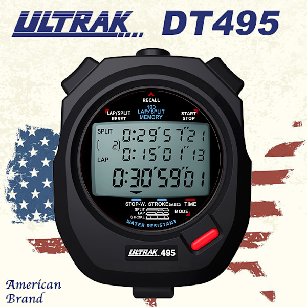 Ultrak 495-100 Dobbelt Split Memory Stopur - WG black