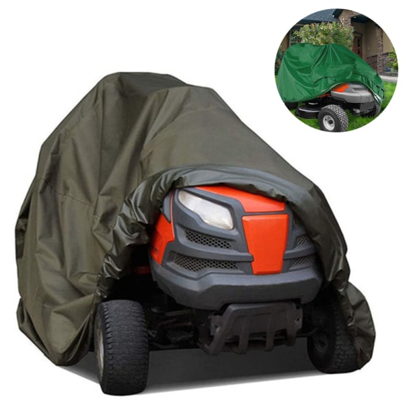 Gräsklipparöverdrag - Traktoröverdrag passar däck upp till 54\" Förvaringsöverdrag Heavy Duty 210D Polyester Oxford-Grön-S(170*61*117CM)