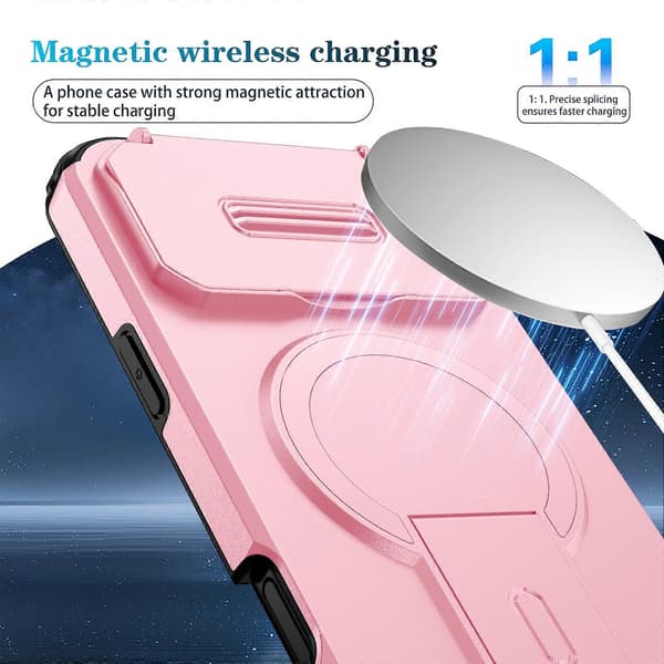 2-i-1 Magnetisk Flipover-stander Stødsikkert etui kompatibelt med iPhone 17 Air