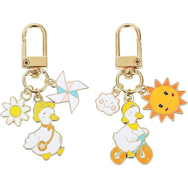 Søt nøkkelring estetisk nøkkelring tilbehør Kawaii nøkkelring for kvinner, nøkkelring for jente sjarm for Airpod, ryggsekk
