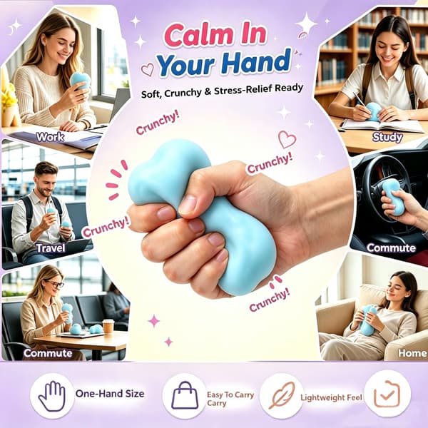 Knaskende såpe-squishy, ASMR Knaskende Squishy, Fidget-leker for voksne, Sensoriske leker