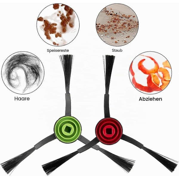 Replacement Side Brush Set of 10 ABS+Nylon Multi-Color Side Brushes Compatible with Tikom L9000, T