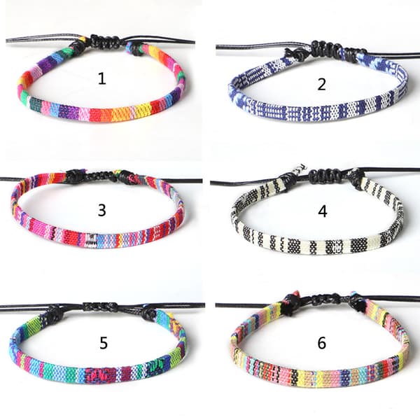 6 stk Surferarmbånd til mænd og kvinder - boho hippie - strand an