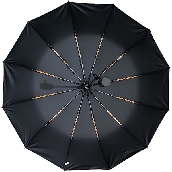 Maibar paraply vindtæt stærk kompakt 24 ribber vandtæt paraply foldbar rejseparaply vindtæt parasol til mænd og kvinder Dark Night Green