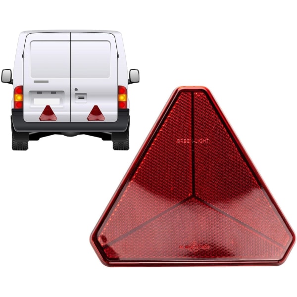 2 paket med varningsdekaler - lastbilsvarningsreflektor, lastbilssäkerhetstrianglar, självhäftande fordonstriangelskylt Säkerhetsbiltillbehör för RVCart lastbil