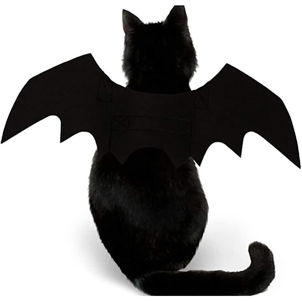 Kattens Batvinger Til Halloween Fest Dekoration, Hvalpe Halsbånd Føres Cosplay Bat Kostume, Sød Hvalp Katt Klæd Dig Ud XS