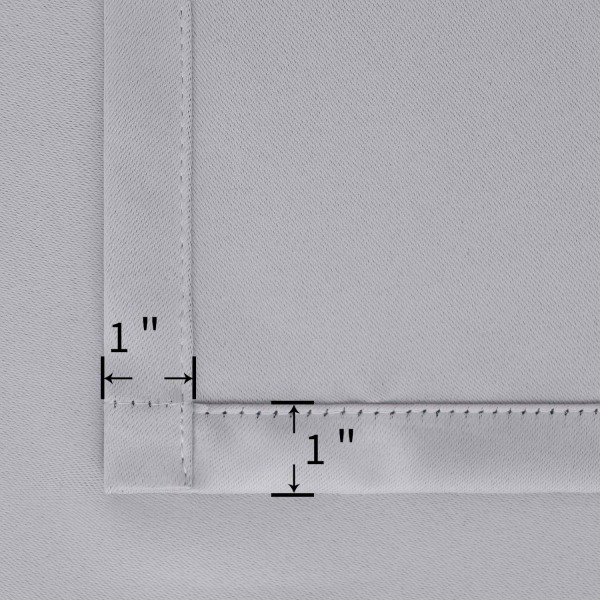 od Pocket Hvite Gardiner for Stue - Termisk Isolerte Vindusbehandlingsgardiner for Soverom, 2 Paneler, 52 x 63 Tommer