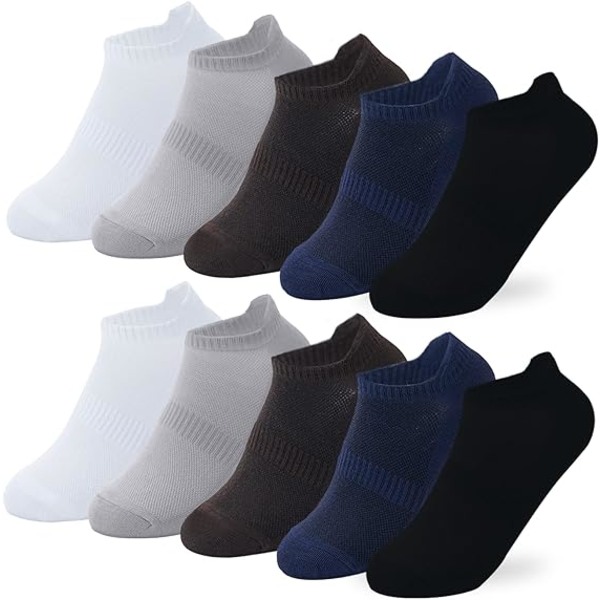 No Show Socks Low Cut Socks Woman Anti-slid Ankle Running Socks 10 Pairs Low Cut Tab Athletic Socks for Men Woman