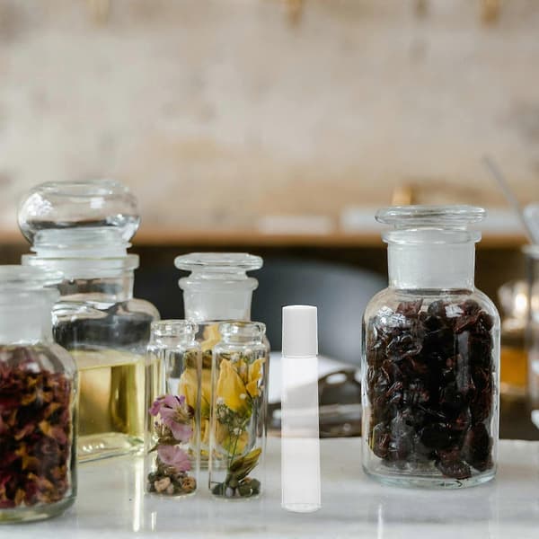 Glassrulleflaske for essensiell olje aromaterapi 15 stk beholderdispenser