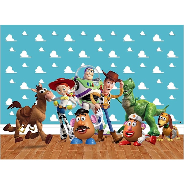 7x5FT Toy Story 4 Fotografi Vinyl Fotobakgrund för Barnkalas Fest Dekoration