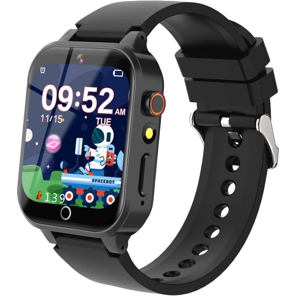 Smart watch för barn HD Touchscreen Kamera 26 spel Musikspelare Video Alarm Stegräknare, Pojkar Flickleksaker Födelsedagspresenter för 4-12 år (svart)