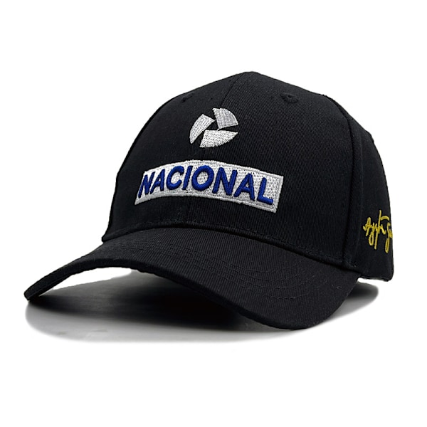 Ny Ayrton Senna racingfører mote brodert hatt utendørs solbeskyttelse team baseballcaps Black