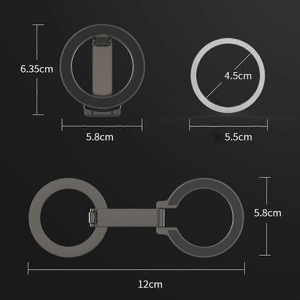 Double-sided Magnetic MagSafe Ring with Stand — Compatible with iPhone 12 and Later