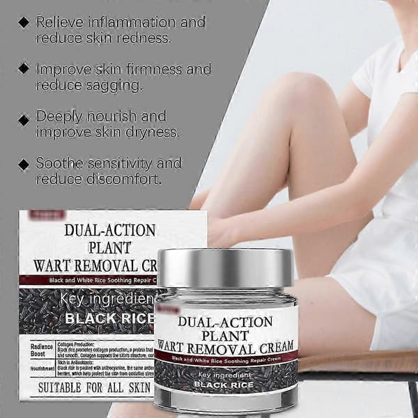 Svart Ris Hudkräm - Exfolierande & Lystergivande, 4-i-1 Formula, 50g