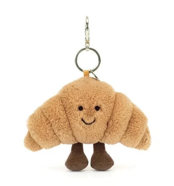Croissant Bag Charm Keychain Gift Soft Plush Toy Sonne