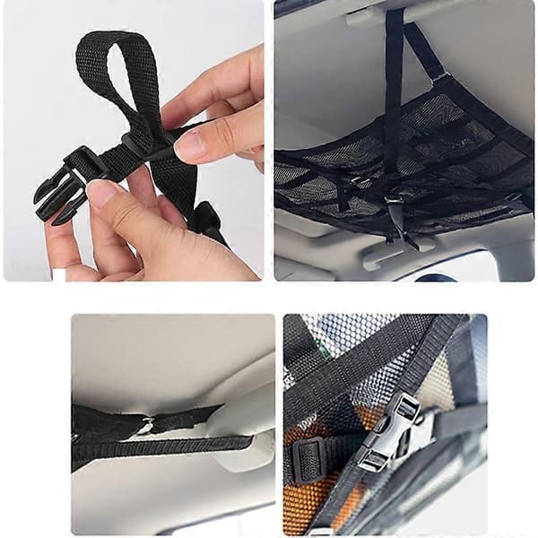 Car Roof Storage Bag Compatible with Polyester and Mesh Material, Double Layer 90x65 For Org